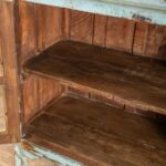 Pale Blue Vintage Wooden Dressing Unit with Mirror - Image 6