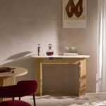 Solid Wood Console Table with Soft Rounded Top & Block Legs