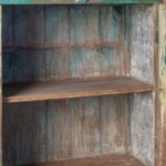 Vintage Green Wooden Industrial Cupboard - Image 3