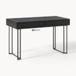 Modern Solid Wood Desk with Metal Frame - Image 6