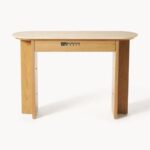 Solid Wood Console Table with Soft Rounded Top & Block Legs - Image 5