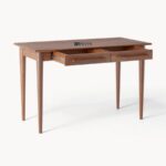 Mid-Century Solid Wood Writing Desk - Image 2