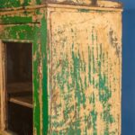 Vintage Green Wooden Glazed Display Cabinet - Image 2