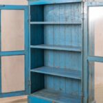 Blue Vintage Wooden Display Cabinet - Image 5