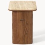 Modern Solid Wood Nesting Side Tables with Marble Top (Set of 2) - Image 3