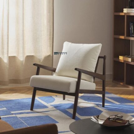 Mid-Century Wooden Lounge Single Seater Chair