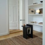 Modern Solid Wood Side Table with Magazine Storage