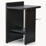 Modern Solid Wood Side Table with Magazine Storage - Image 4