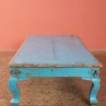 Blue & Pink Vintage Wooden Coffee Table - Image 5