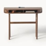 Fluted Solid Wood Console Table with Drawer & Lower Shelf - Image 5