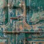 Vintage Dark Green Wooden Cupboard - Image 5