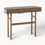 Fluted Solid Wood Console Table with Drawer & Lower Shelf - Image 2