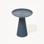 Modern Pedestal Side Table – Textured Finish