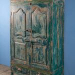 Vintage Dark Green Wooden Cupboard - Image 6