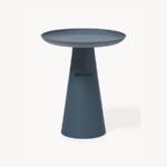 Modern Pedestal Side Table – Textured Finish - Image 4