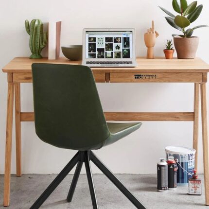 Scandinavian Solid Wood Study Desk