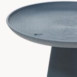 Modern Pedestal Side Table – Textured Finish - Image 3