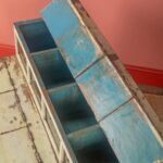 Off-White Vintage Display Unit with 8 Glass Cubbies - Image 5