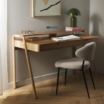 Modern Solid Wood Study Desk with Drawer