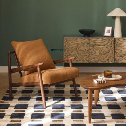 Mid-Century Modern Wooden Lounge Chair