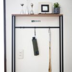 Slim Console Table with Solid Wood Top & Metal Frame - Image 2