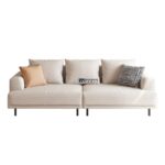 Modern Minimalist Fabric 3-Seater Sofa (Warm Beige) - Image 2