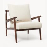 Modern Wooden Upholstered Lounge Single Seater Chair - Image 3