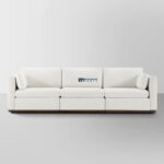 Fabric 3-Seater Sofa (Ivory White) - Image 5