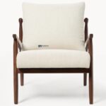 Modern Wooden Upholstered Lounge Single Seater Chair - Image 4