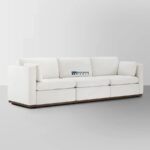 Fabric 3-Seater Sofa (Ivory White) - Image 2