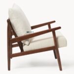 Modern Wooden Upholstered Lounge Single Seater Chair - Image 5