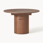 Round Wooden Pedestal Dining Table - Image 5