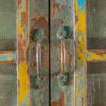 Vintage Earth Tones Jali Wooden Cupboard - Image 3