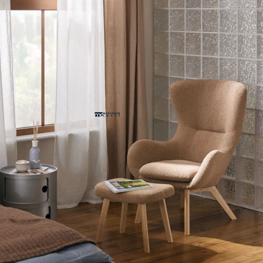 71 Cozy Bouclé Wingback Single Seater Lounge Chair - Image 1