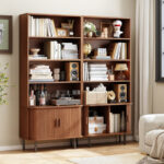 Tall Bookshelf with Storage Cabinet – 4-Tier Adjustable Modern Display & Storage Unit - Image 5