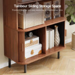 Tall Bookshelf with Storage Cabinet – 4-Tier Adjustable Modern Display & Storage Unit - Image 4