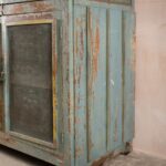 Vintage Earth Tones Jali Wooden Cupboard - Image 4