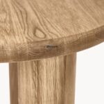 Solid Wood Round Side Table – Natural Finish - Image 5