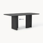 Rectangular Dining Table with Fluted Panel Legs - Image 2