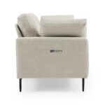 Modern Slim-Leg Fabric 3-Seater Sofa (Light Beige) - Image 3