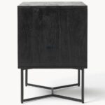 Marudhar Craft Modern Charcoal 1-Drawer Bedside Table - Image 2