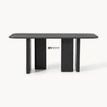 Rectangular Dining Table with Fluted Panel Legs - Image 4
