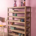 Vintage Wooden Shelving Unit with Six Slatted Shelves - Image 2