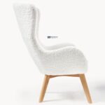 Modern Bouclé Accent Single Seater Chair - Image 5