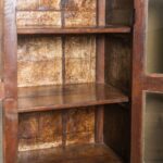 Duck Egg Blue Vintage Wooden Display Cabinet with Glass Doors - Image 4