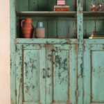 Vintage Turquoise Wooden Dresser Storage Unit - Image 3