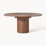 Round Wooden Pedestal Dining Table - Image 6