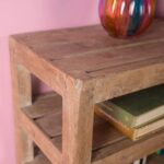 Vintage Wooden Shelving Unit with Six Slatted Shelves - Image 3
