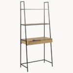 Industrial Ladder Style Study Desk with Storage Shelves - Image 3