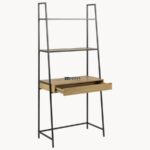 Industrial Ladder Style Study Desk with Storage Shelves - Image 4